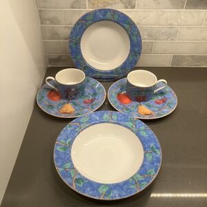 Trellis Fruit by INTERIORS 2 Bowls 2 Salad Plates 2 Coffee Cups